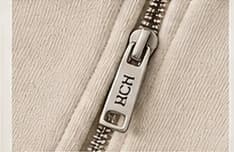 Engraved zipper, Sand Beige